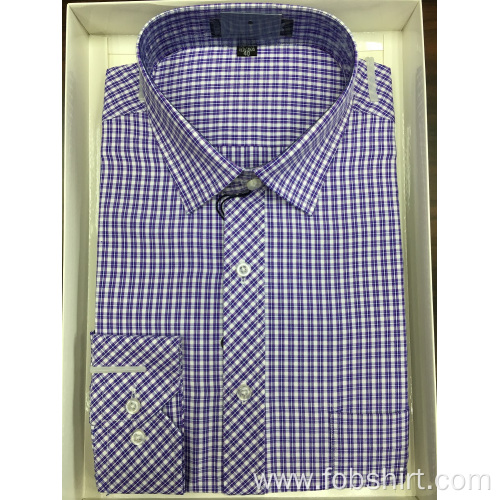 Formal Yarn Dyed Shirts Yarn Dyed Plaid Business Shirt Supplier